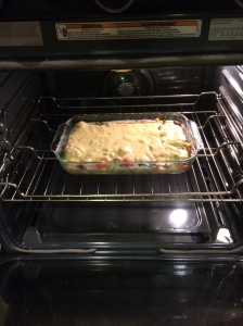 It looks a little better in the oven.  